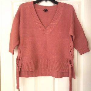 Express Side Tie Wedge Sweater XXS